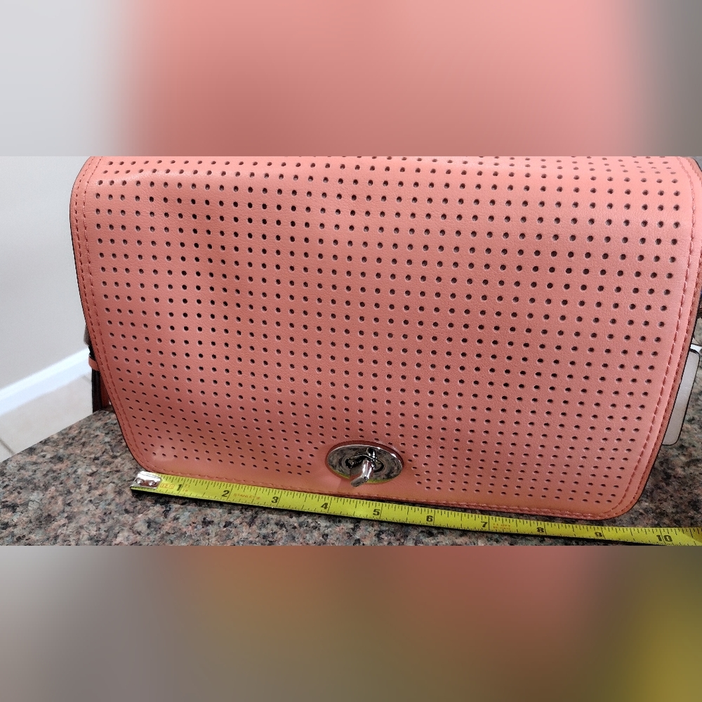 Coach Legacy Perforated Leather Cross body Bag - Picture 8 of 17